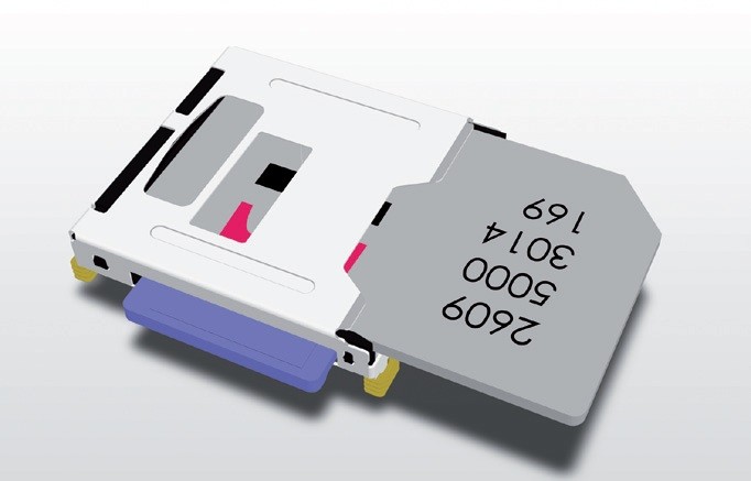 Obr. 6 Kvalitní 3D model SD/SIM konektoru